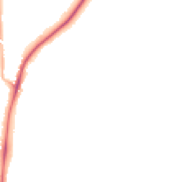 Night-time road noise heatmap for NG15 0AD