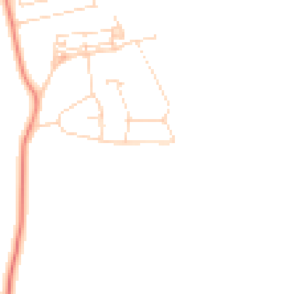 Daytime road noise heatmap for NG15 0BL