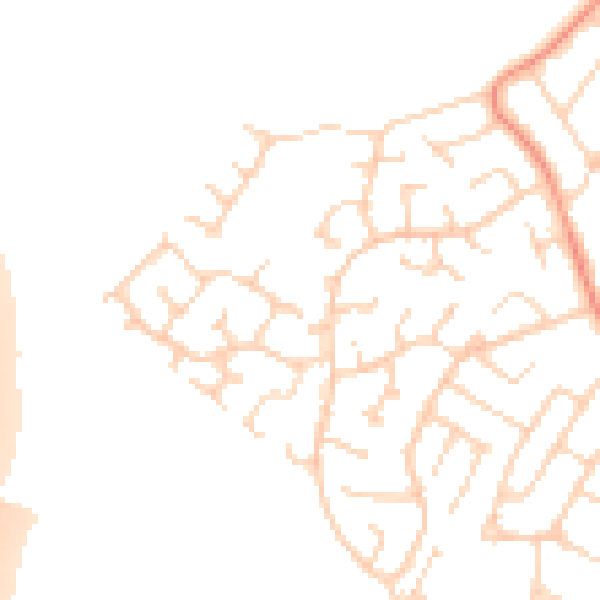 Daytime road noise heatmap for NG15 6SX