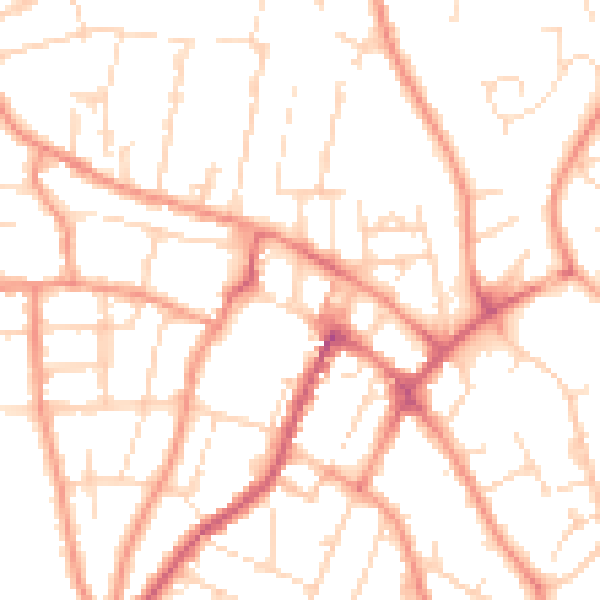 Daytime road noise heatmap for NG15 7AX