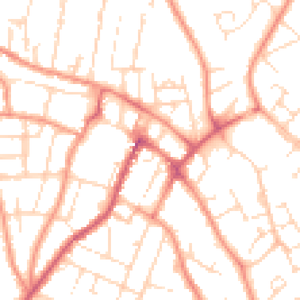 Daytime road noise heatmap for NG15 7HJ
