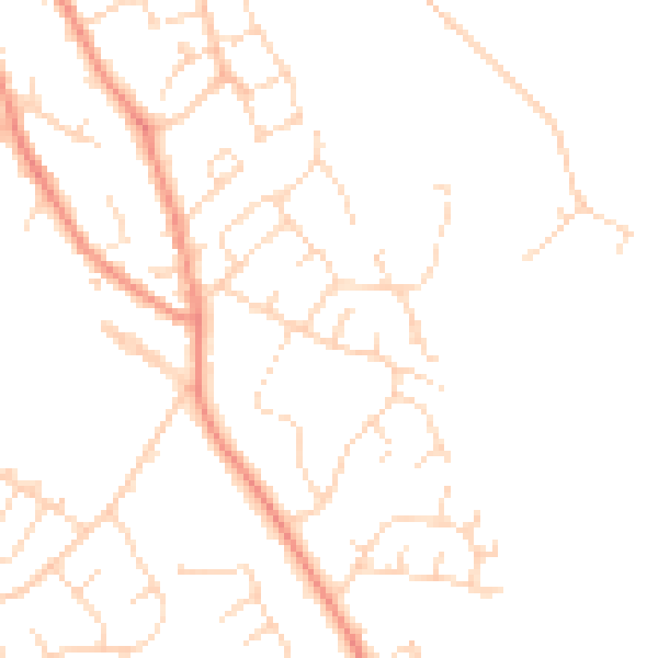Daytime road noise heatmap for NG15 7PN