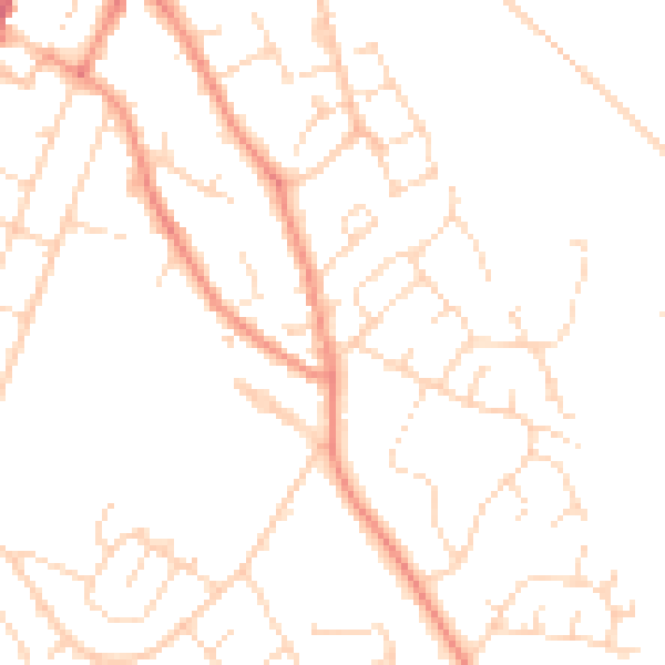 Daytime road noise heatmap for NG15 7SB