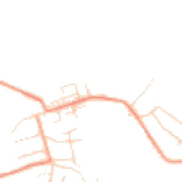 Daytime road noise heatmap for NG16 5NA
