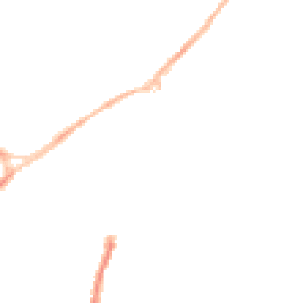 Night-time road noise heatmap for NG17 1AL