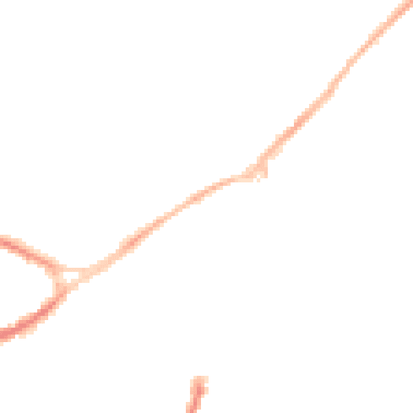 Night-time road noise heatmap for NG17 1AX