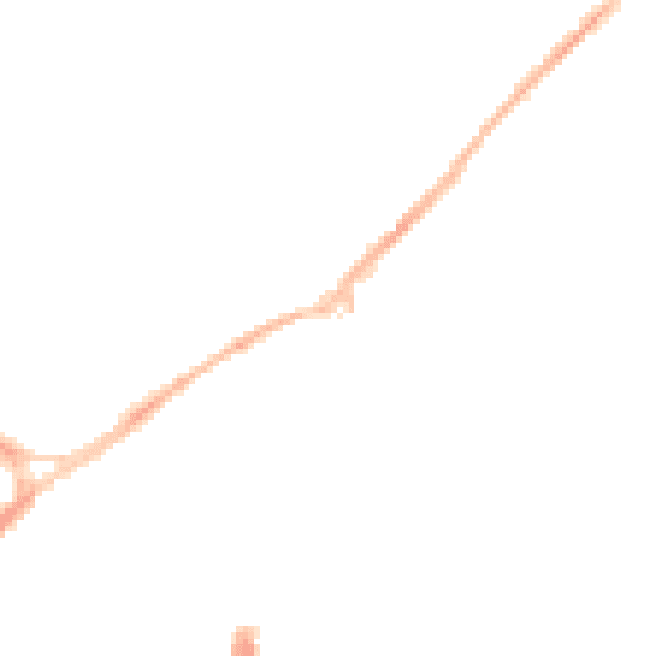 Night-time road noise heatmap for NG17 1BG