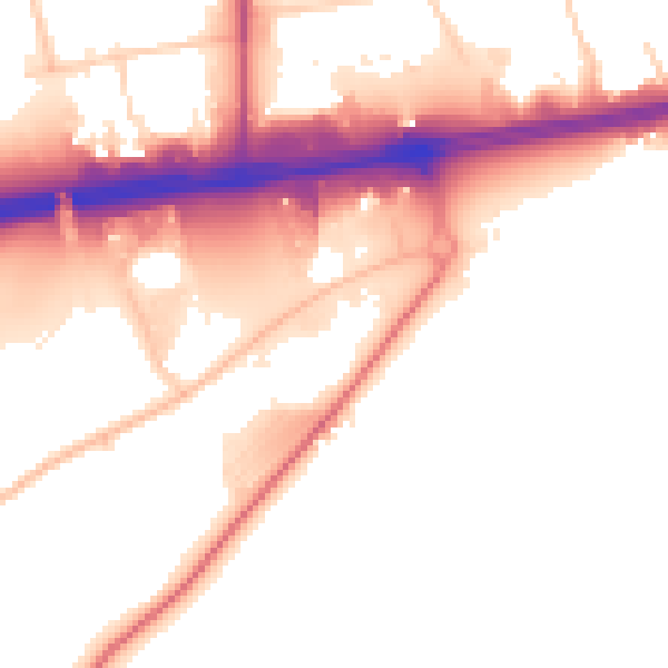 Daytime road noise heatmap for NG17 1BX