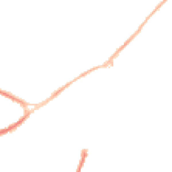 Night-time road noise heatmap for NG17 1EA