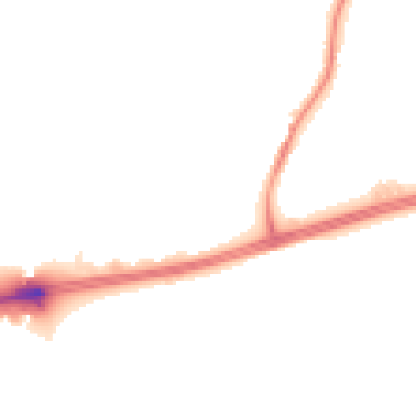 Night-time road noise heatmap for NG17 1EF