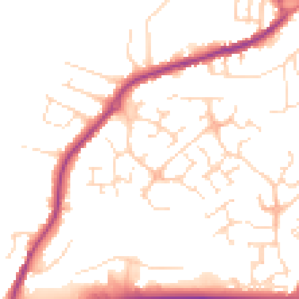 Daytime road noise heatmap for NG17 1HJ