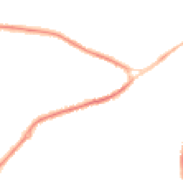 Night-time road noise heatmap for NG17 1NG