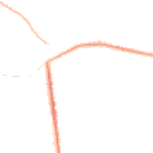 Night-time road noise heatmap for NG17 2JD