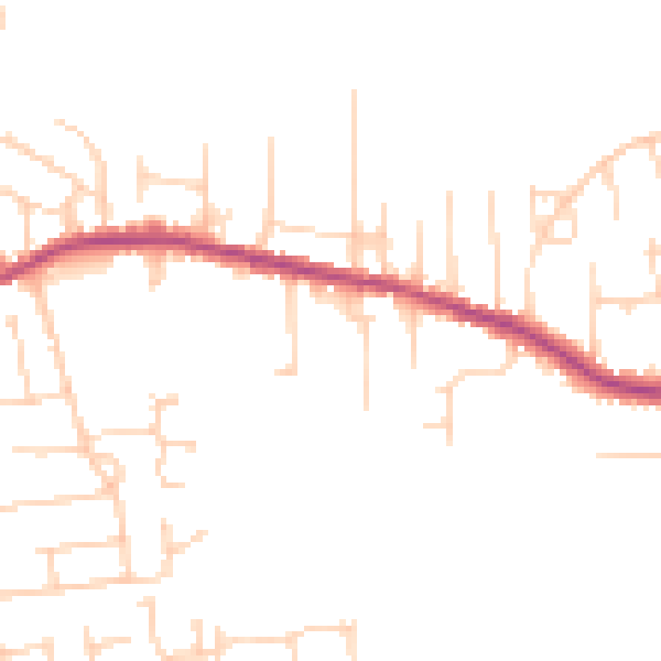 Daytime road noise heatmap for NG17 2NU