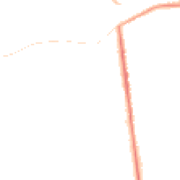 Night-time road noise heatmap for NG17 2SE
