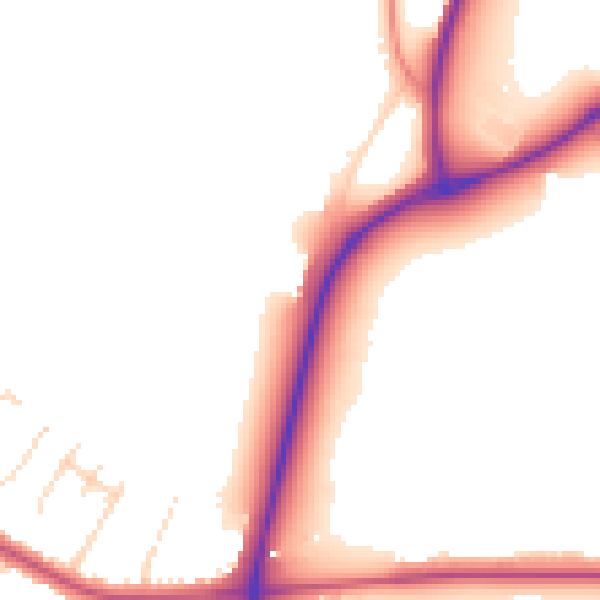 Daytime road noise heatmap for NG17 3AH