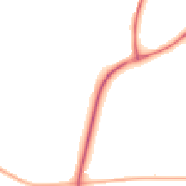 Night-time road noise heatmap for NG17 3AH