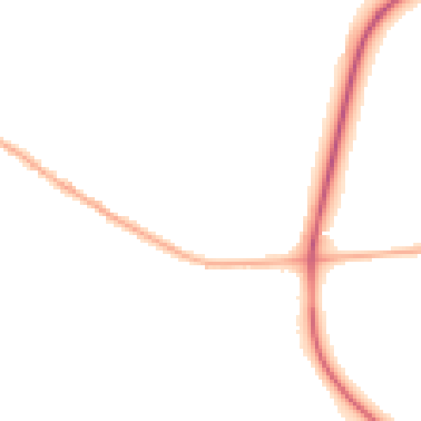 Night-time road noise heatmap for NG17 3AN