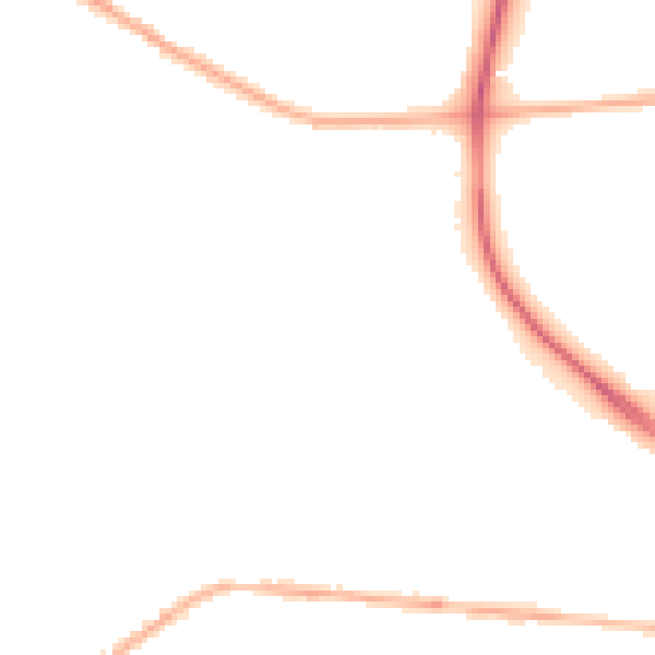 Night-time road noise heatmap for NG17 3AS