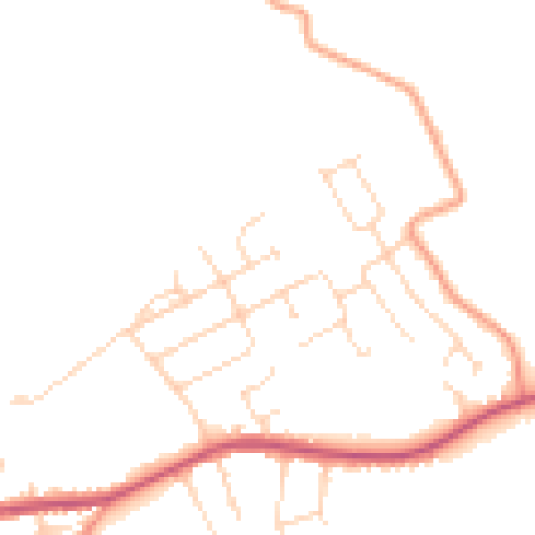 Daytime road noise heatmap for NG17 3FG
