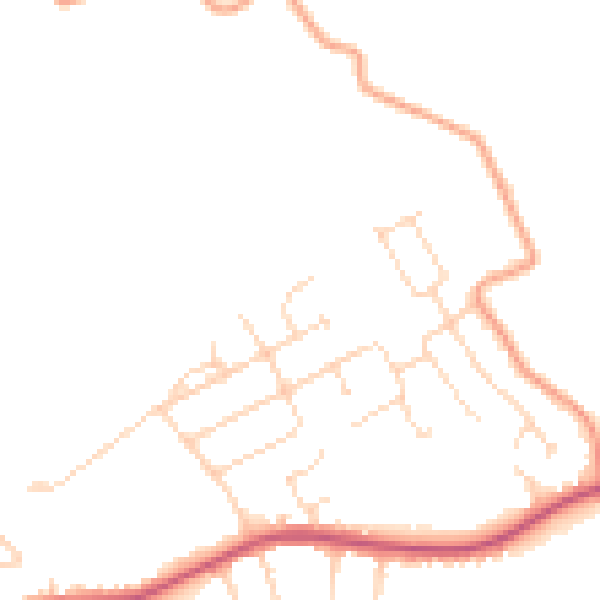Daytime road noise heatmap for NG17 3FH