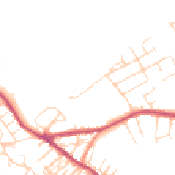 Daytime road noise heatmap for NG17 3FP