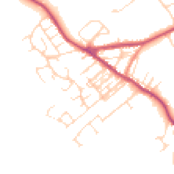 Daytime road noise heatmap for NG17 3HS