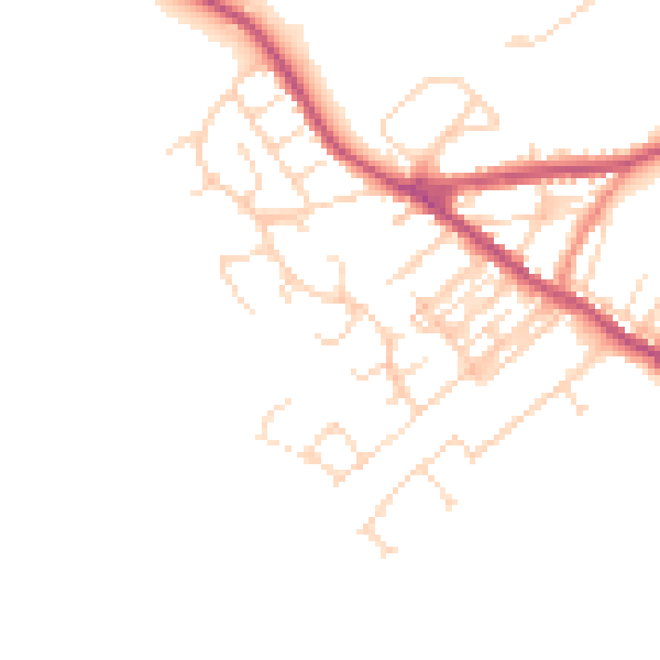 Daytime road noise heatmap for NG17 3HZ