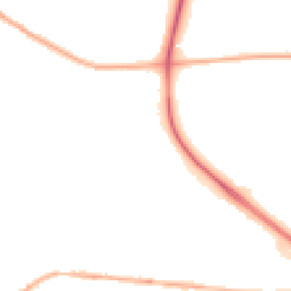 Night-time road noise heatmap for NG17 3LD