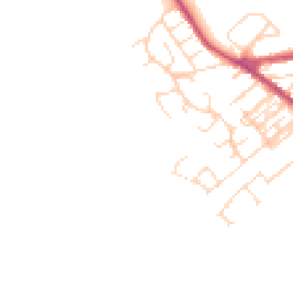 Daytime road noise heatmap for NG17 3LR