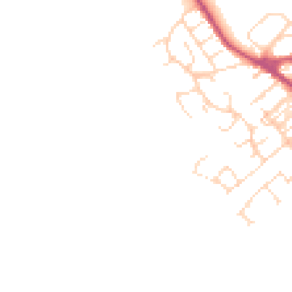 Daytime road noise heatmap for NG17 3LS
