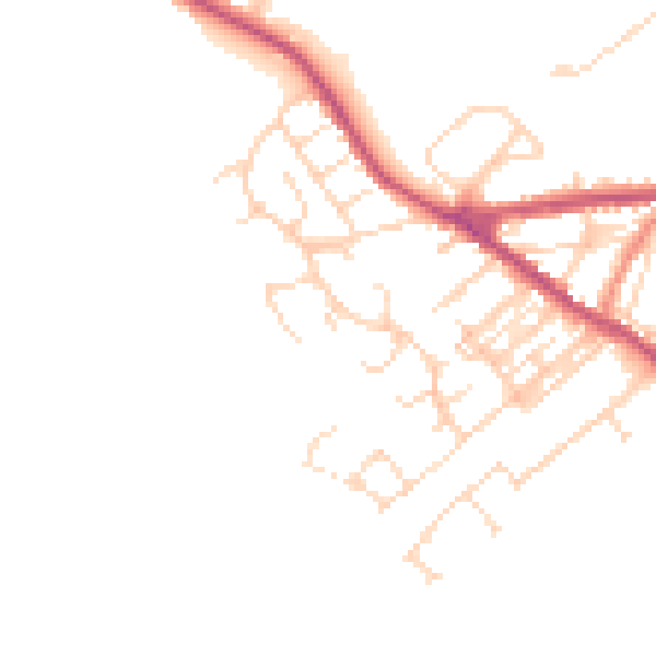 Daytime road noise heatmap for NG17 3NB