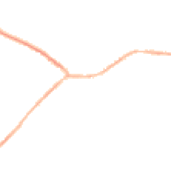Night-time road noise heatmap for NG17 4EG