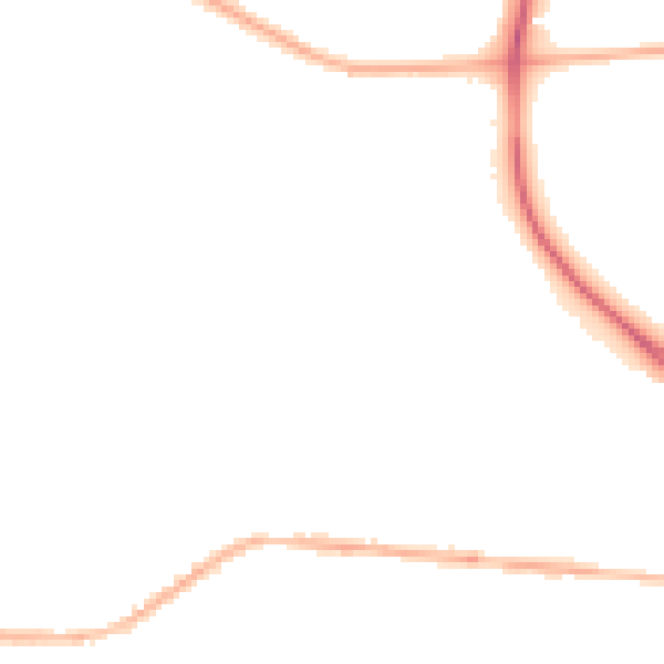 Night-time road noise heatmap for NG17 4EH