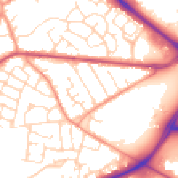 Daytime road noise heatmap for NG17 4HL