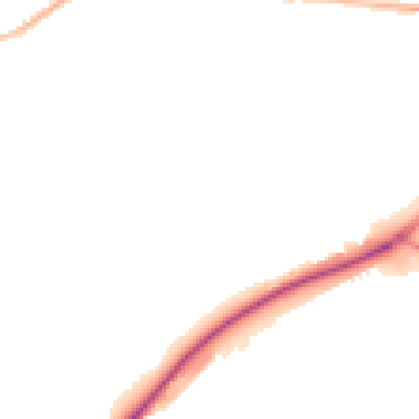 Night-time road noise heatmap for NG17 4LN