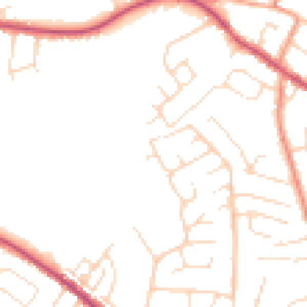 Daytime road noise heatmap for NG17 4NH