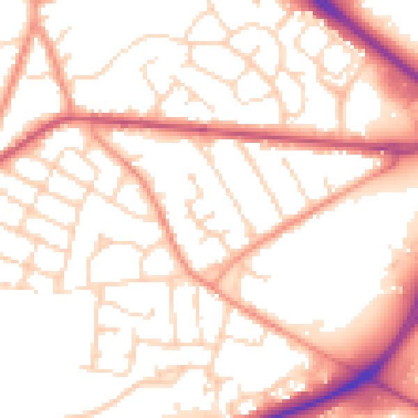Daytime road noise heatmap for NG17 4PQ