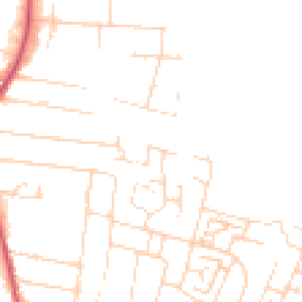 Daytime road noise heatmap for NG17 7RE