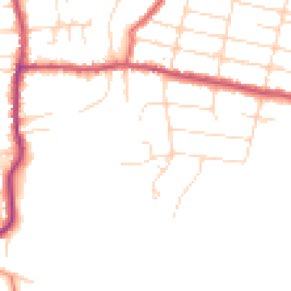 Daytime road noise heatmap for NG17 8BU