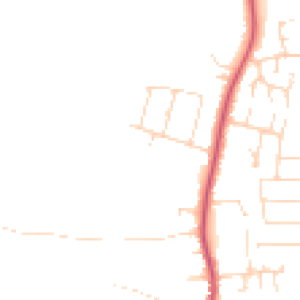 Daytime road noise heatmap for NG17 8HB