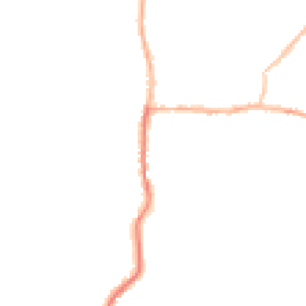 Night-time road noise heatmap for NG17 8LA