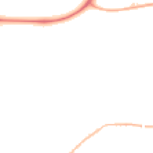 Night-time road noise heatmap for NG17 8PE
