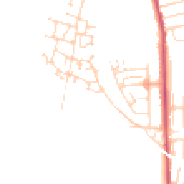 Daytime road noise heatmap for NG17 8RN