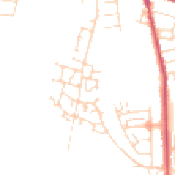 Daytime road noise heatmap for NG17 8SH