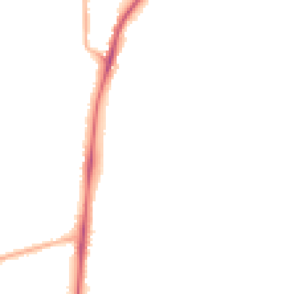 Night-time road noise heatmap for NG17 9AY