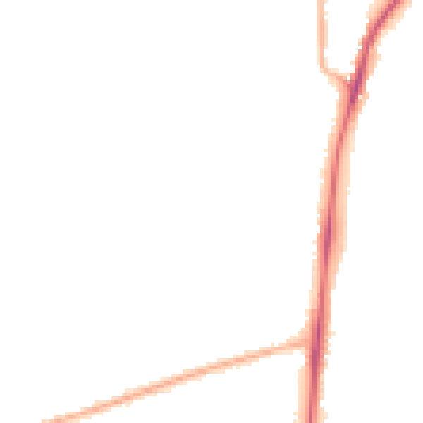 Night-time road noise heatmap for NG17 9DY