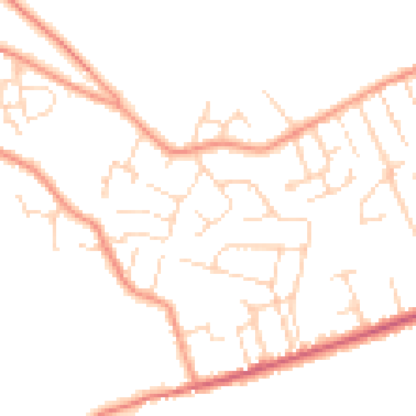 Daytime road noise heatmap for NG17 9FP