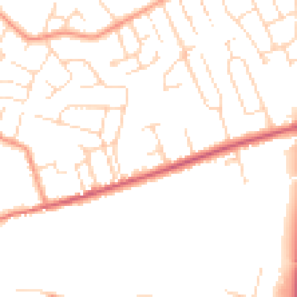 Daytime road noise heatmap for NG17 9HG