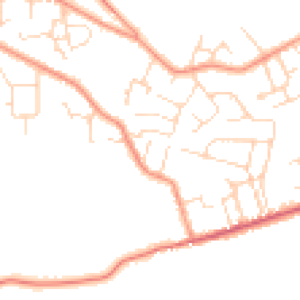 Daytime road noise heatmap for NG17 9JG